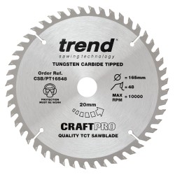 CSB/PT16548 Craft saw blade panel trim 165mm x 48 teeth x 20mm