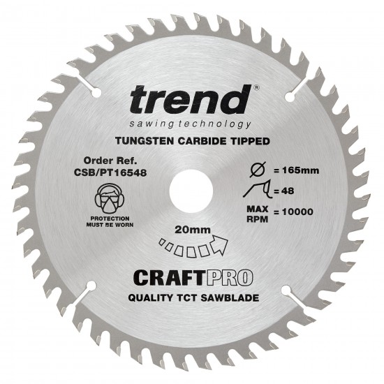 CSB/PT16548 Craft saw blade panel trim 165mm x 48 teeth x 20mm