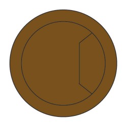 CTI/80/PK2 Cable tidy insert brown