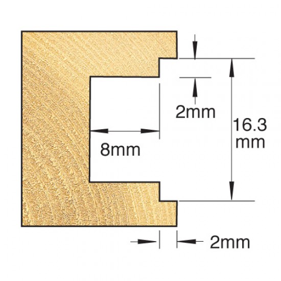 34/50X1/2TC Espagnolette cutter 16.3/12.3mm cut