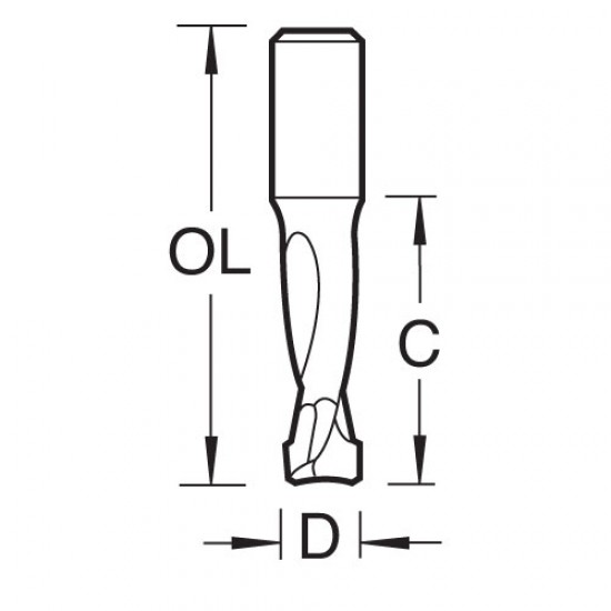 DOM/06 Domino bit 6mm diameter