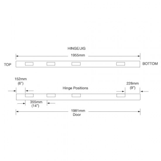 HINGE/JIG Hinge recessing Jig Single Piece