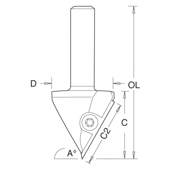 IT/1054068 V groove 60 degree 26x23.4x27x60.4x12.7
