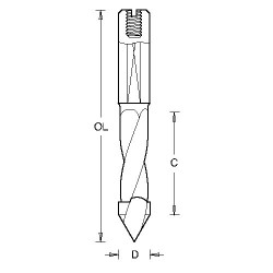 IT/2016077 201 BK thru drill 6mm diameter
