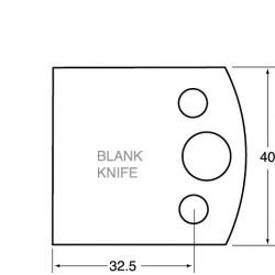 IT/3300046 Knife 40mm Tool Steel Blank (pair)