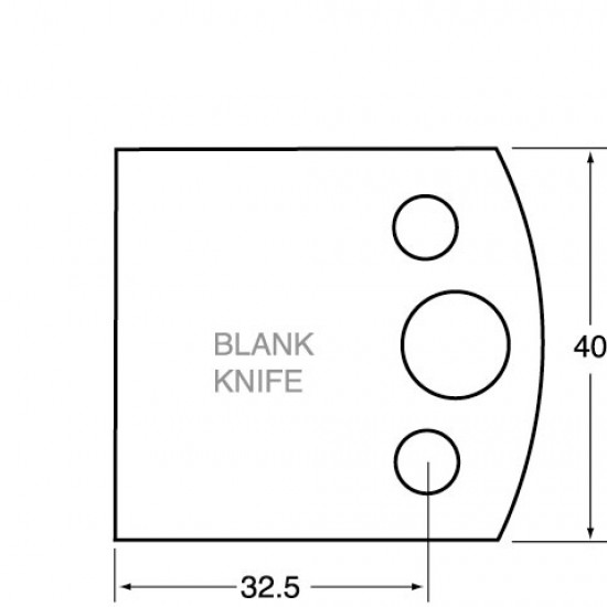 IT/3300046 Knife 40mm Tool Steel Blank (pair)