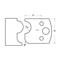 IT/3300440 Knife 40mm x 4mm tool steel (pair)