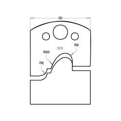 IT/3300550 Knife 50mm tool steel (pair)