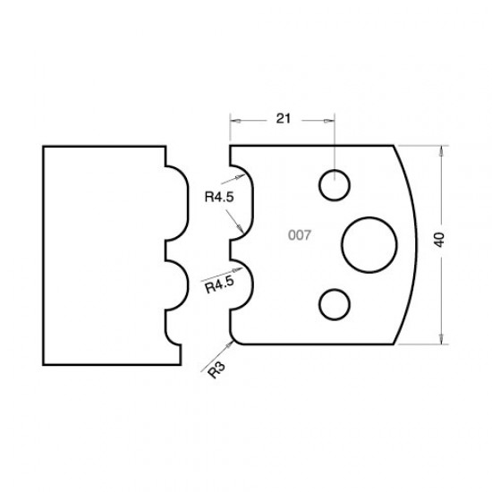 IT/3300740 Knife 40mm x 4mm tool steel (pair)