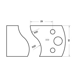 IT/3300940 Knife 40mm x 4mm tool steel (pair)