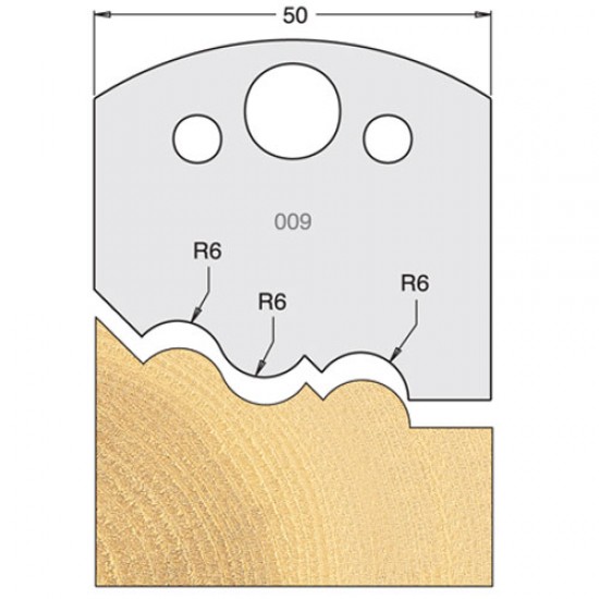 IT/3300950 Knife 50mm tool steel (pair)