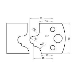 IT/3301240 Knife 40mm x 4mm tool steel (pair)