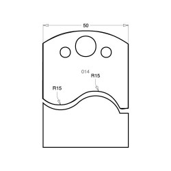 IT/3301450 Knife 50mm tool steel (pair)