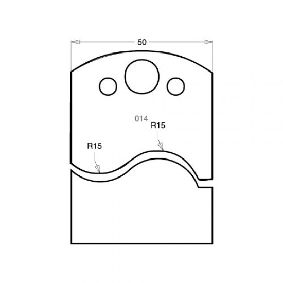 IT/3301450 Knife 50mm tool steel (pair)