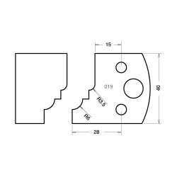 IT/3301940 Knife 40mm x 4mm tool steel (pair)