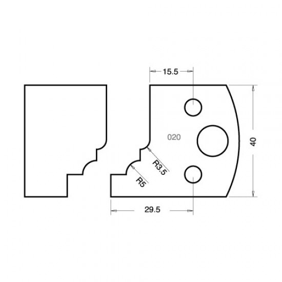 IT/3302040 Knife 40mm x 4mm tool steel (pair)
