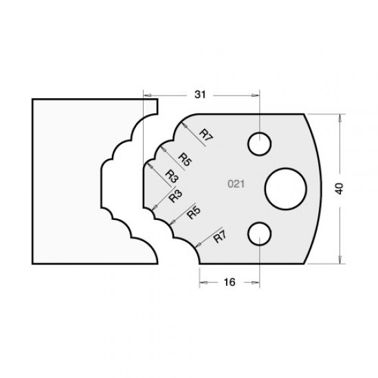 IT/3302140 Knife 40mm x 4mm tool steel (pair)