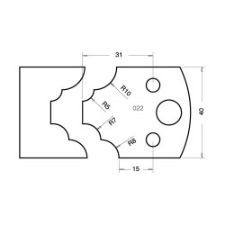 IT/3302240 Knife 40mm x 4mm tool steel (pair)
