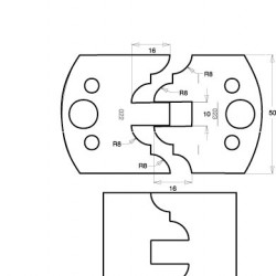 IT/3302250 Knife 50mm tool steel (pair)