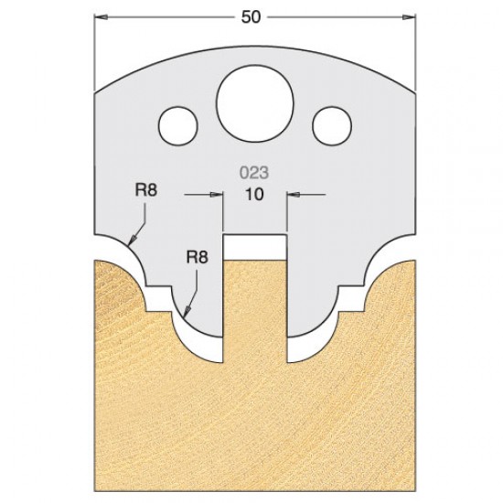IT/3302350 Knife 50mm tool steel (pair)
