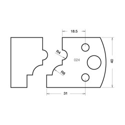 IT/3302440 Knife 40mm x 4mm tool steel (pair)
