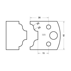 IT/3302540 Knife 40mm x 4mm tool steel (pair)