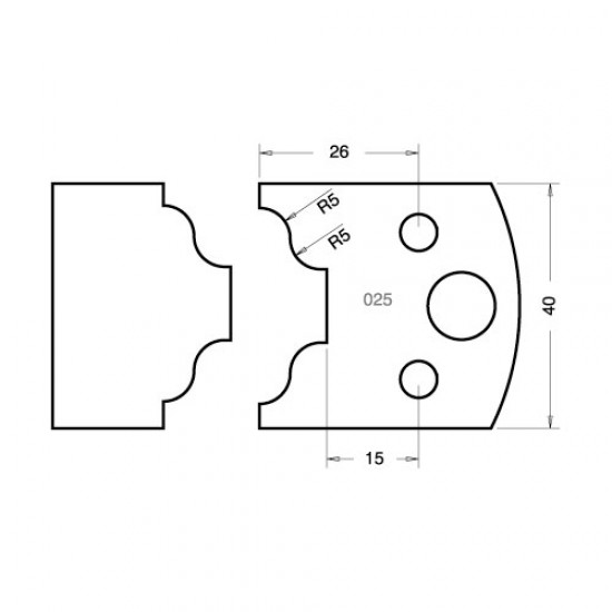 IT/3302540 Knife 40mm x 4mm tool steel (pair)