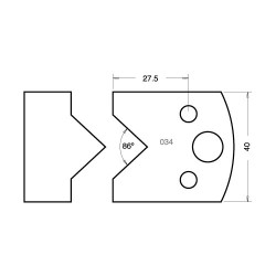 IT/3303440 Knife 40mm x 4mm tool steel (pair)