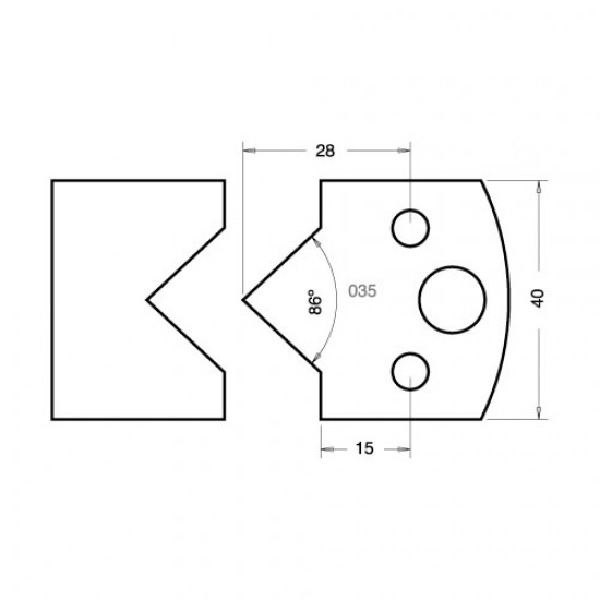 IT/3303540 Knife 40mm x 4mm tool steel (pair)
