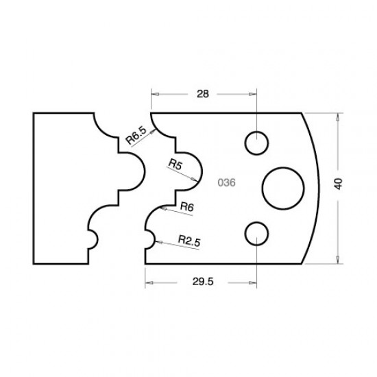 IT/3303640 Knife 40mm x 4mm tool steel (pair)
