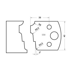 IT/3303940 Knife 40mm x 4mm tool steel (pair)
