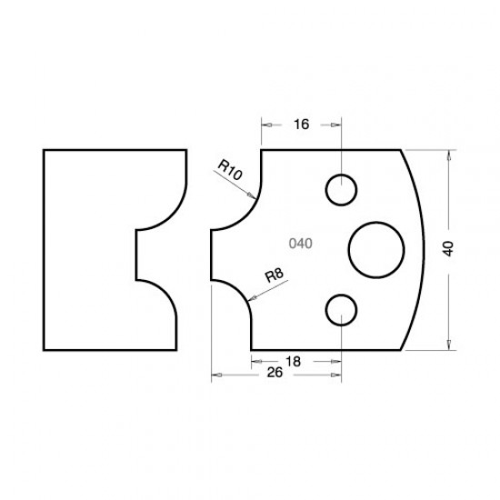 IT/3304040 Knife 40mm x 4mm tool steel (pair)