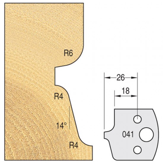 IT/3304140 Knife 40mm x 4mm tool steel (pair)