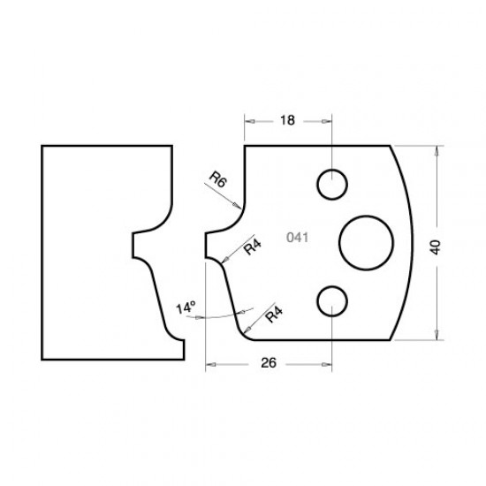 IT/3304140 Knife 40mm x 4mm tool steel (pair)