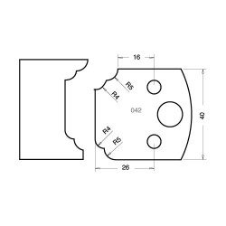IT/3304240 Knife 40mm x 4mm tool steel (pair)