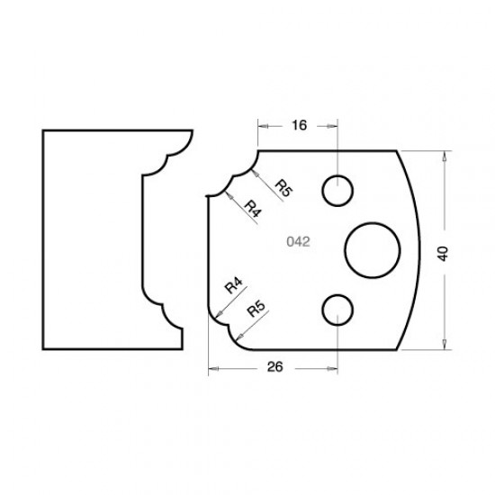 IT/3304240 Knife 40mm x 4mm tool steel (pair)