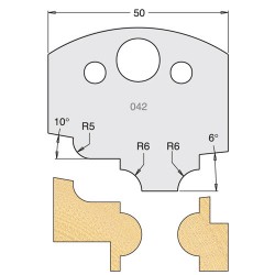 IT/3304250 Knife 50mm tool steel (pair)
