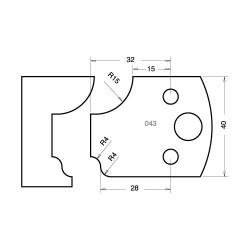 IT/3304340 Knife 40mm x 4mm tool steel (pair)
