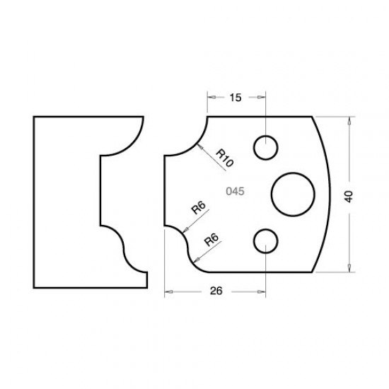 IT/3304540 Knife 40mm x 4mm tool steel (pair)