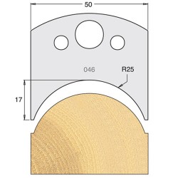 IT/3304650 Knife 50mm tool steel (pair)