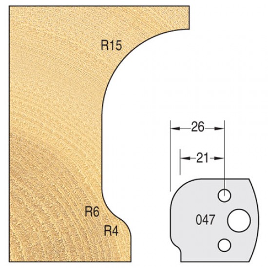 IT/3304740 Knife 40mm x 4mm tool steel (pair)