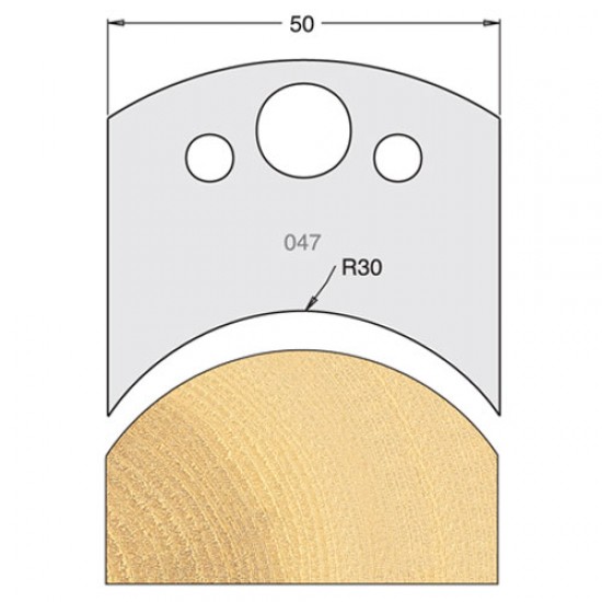 IT/3304750 Knife 50mm tool steel (pair)