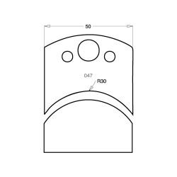 IT/3304750 Knife 50mm tool steel (pair)