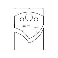 IT/3305050 Knife 50mm tool steel (pair)