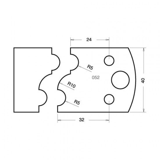 IT/3305240 Knife 40mm x 4mm tool steel (pair)