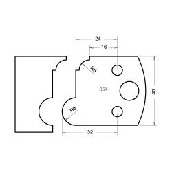 IT/3305440 Knife 40mm x 4mm tool steel (pair)