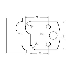 IT/3305540 Knife 40mm x 4mm tool steel (pair)