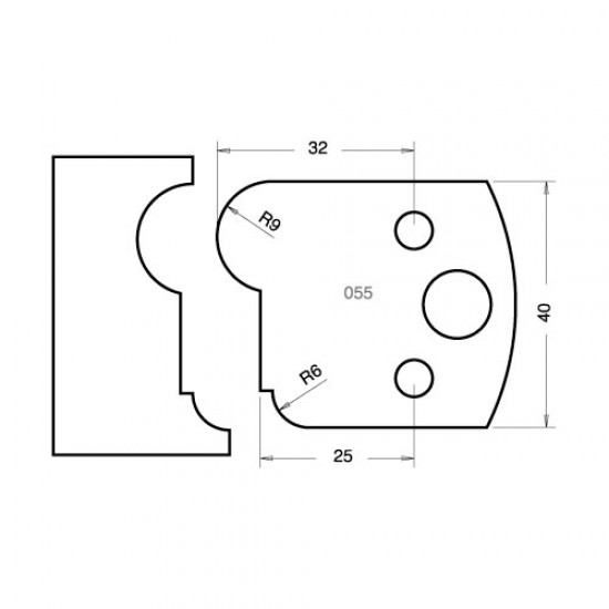IT/3305540 Knife 40mm x 4mm tool steel (pair)