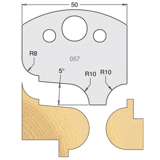 IT/3305750 Knife 50mm tool steel (pair)