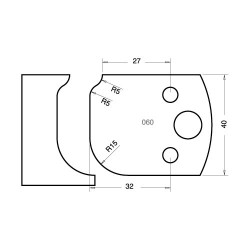 IT/3306040 Knife 40mm x 4mm tool steel (pair)